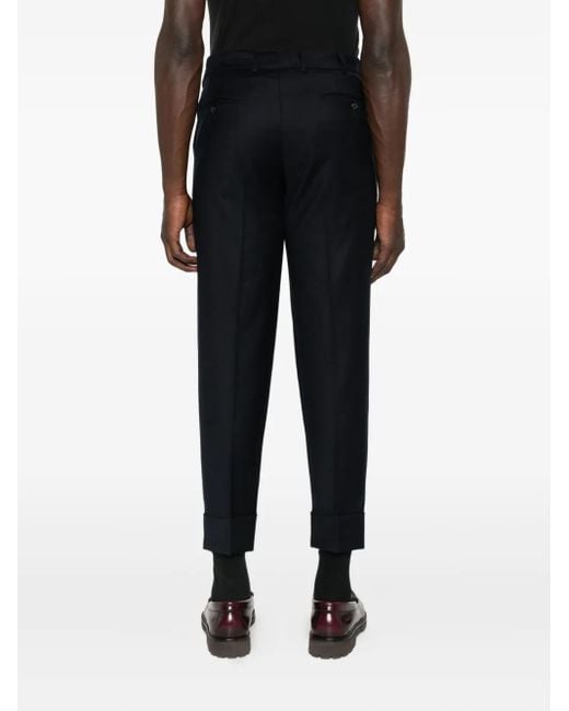 Cruna Black Folded-hem Pants for men