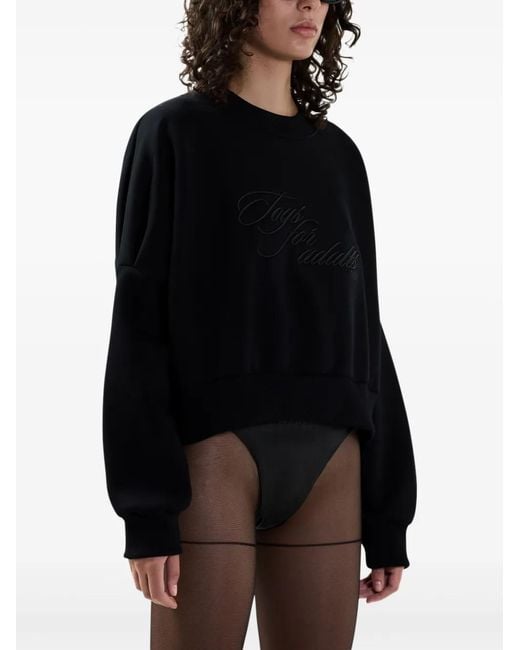 Gcds Blue Logo-Embroidered Sweatshirt