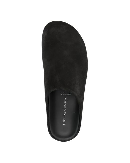 Officine Creative Black Slip-On Mules for men