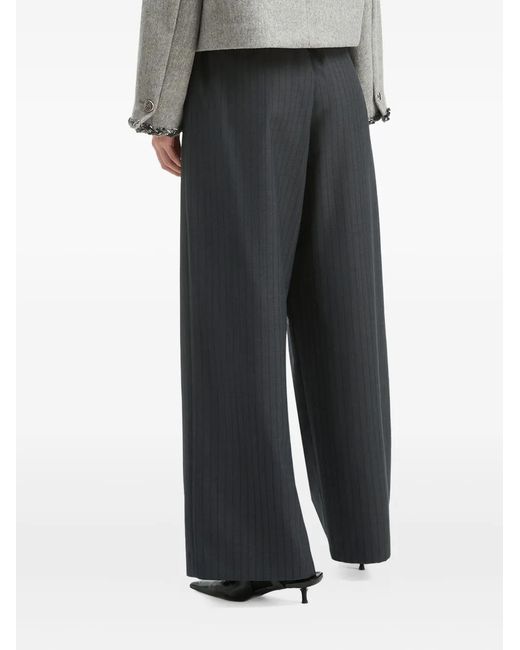 B+ AB Black Stripe-Pattern Trousers