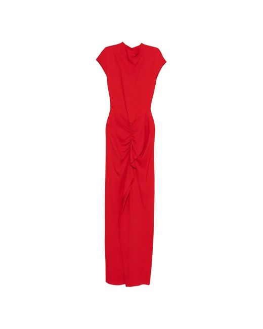 TOVE Red Robe Longue Beth À Design Drapé