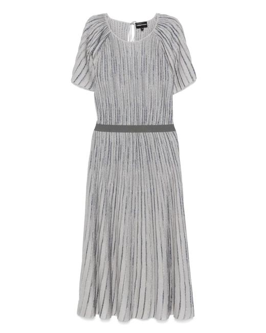 Emporio Armani Gray Pleated Dress
