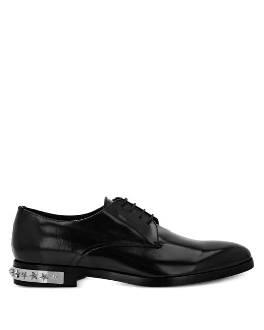 Philipp Plein Black Stars Derby Shoes for men