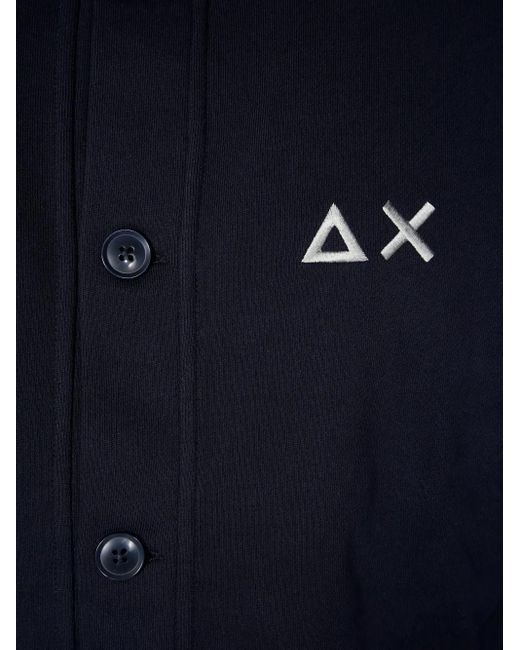 Sun 68 Blue Buttoned Cardigan for men