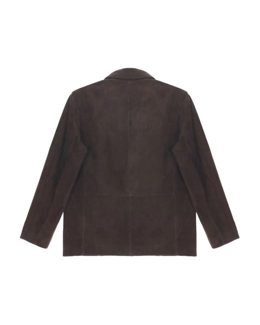 Studio Nicholson Gray Tiko Suede Patch-Pocket Blazer for men