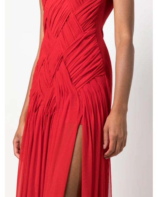 Atu Body Couture Red Emotional Braided Maxi Dress