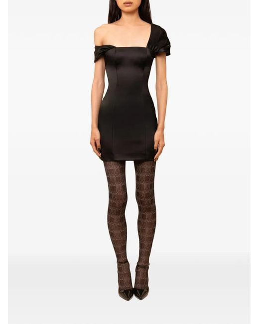 Contessa Mills Black Tarot Off-Shoulder Mini Dress