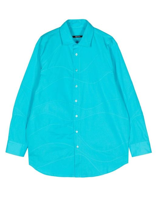 BOTTER Blue Pinstriped Cotton Shirt for men