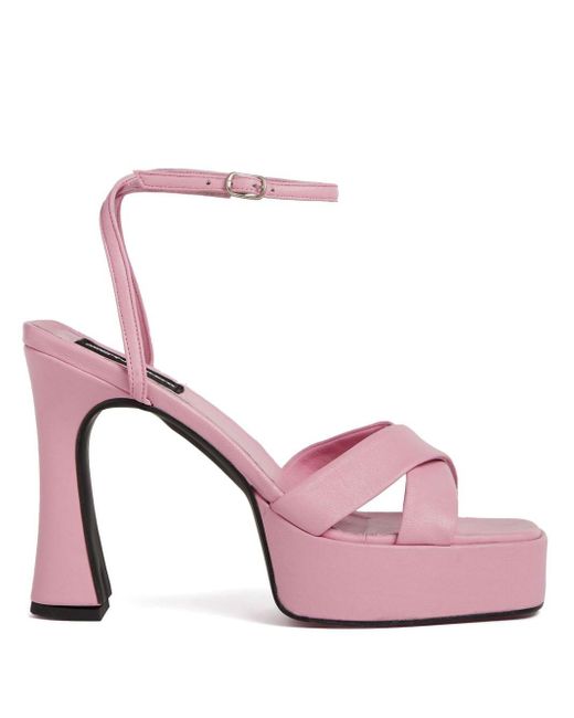 Karl Lagerfeld Pink Lazula Klj Ankle-strap Sandals