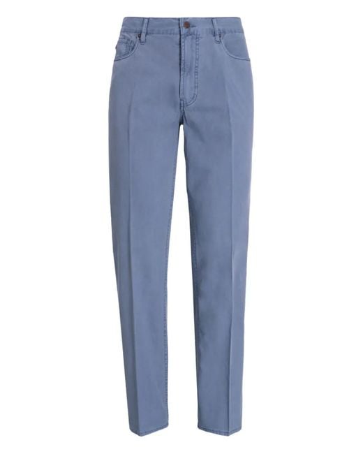 Emporio Armani Blue Cotton Pants for men
