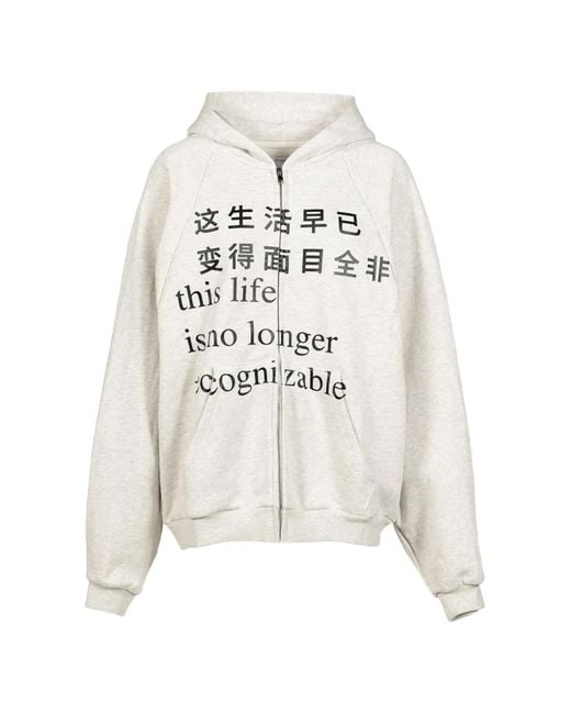 PRAYING White This Life Graphic-Print Zip-Up Hoodie