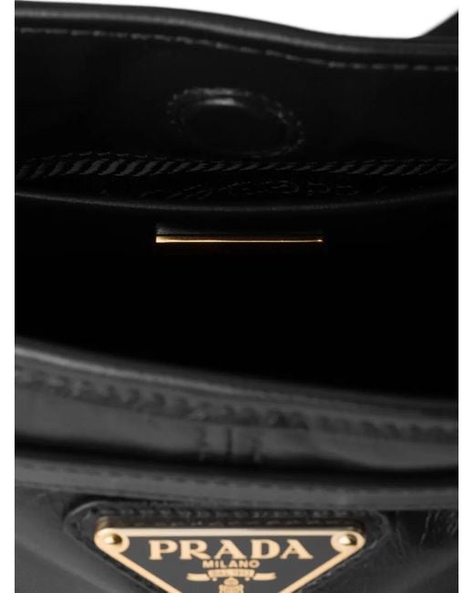 Prada Black Bonnie Leather Mini Shoulder Bag