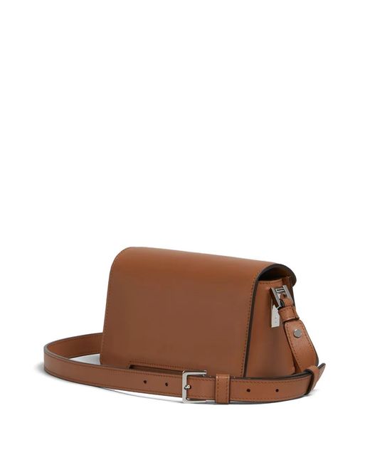 Marni Brown Mini Trunkaroo Leather Shoulder Bag