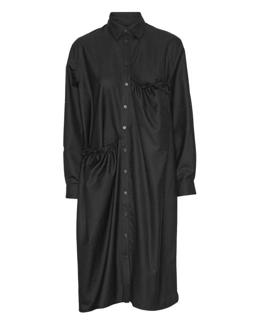 Henrik Vibskov Black Gathered-Detail Dress