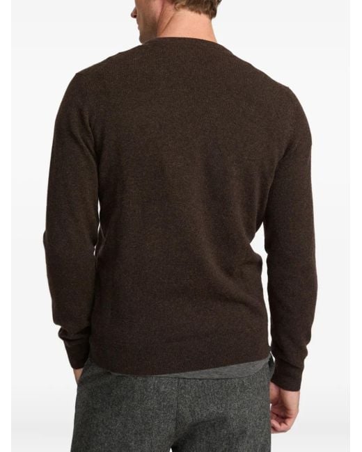 Yves Salomon Brown Cashmere Crew-Neck Sweater for men