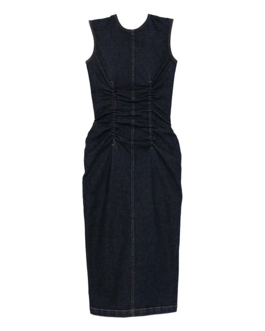 Abito Midi Denim di Sportmax in Blue