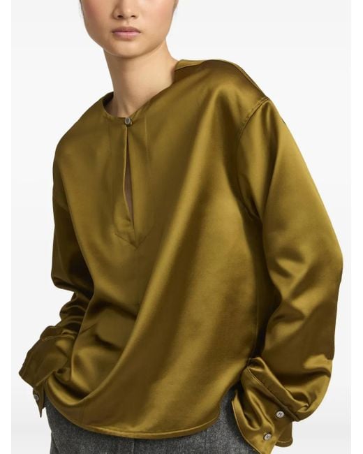 Yves Salomon Yellow Wool Blend Blouse
