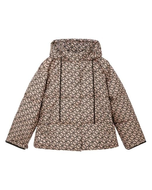 Stella McCartney Natural S-Wave Hooded Puffer Jacket