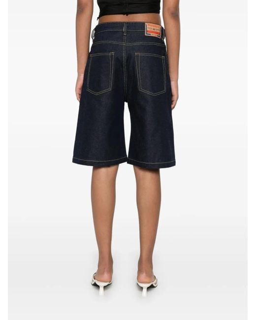 ショートパンツ De-Sire-Shorts DE-SIRE-SHORT-S Shorts in fluid shaded denim｜ブルー