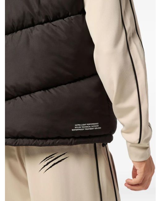 Philipp Plein Black Puffer Jacket Vest for men