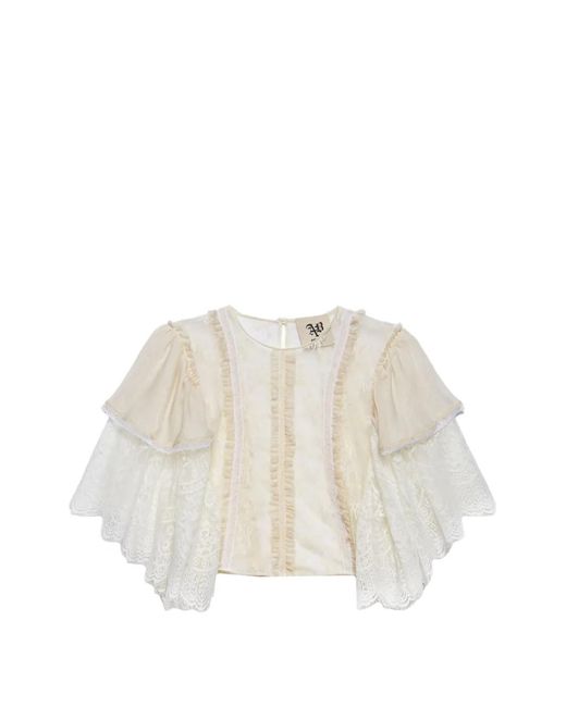 Aniye By White Ruffled Lace Blouse