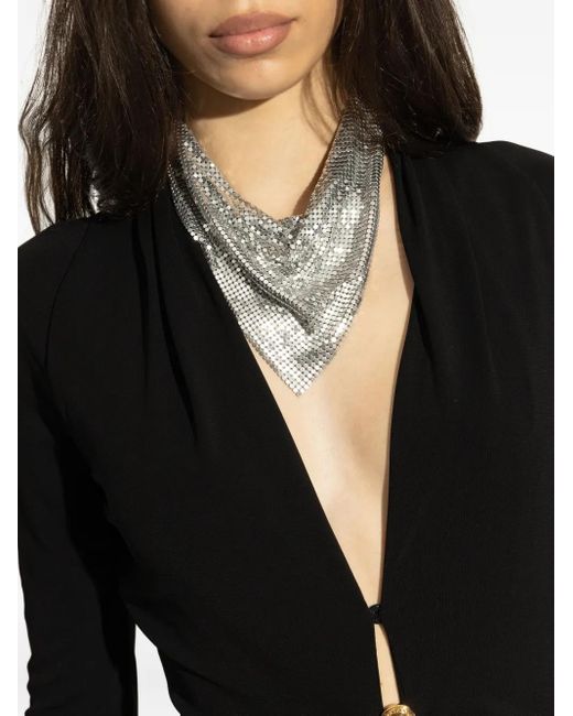 Versace Gray Medusa Chainmail Necklace