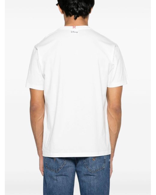 Mc2 Saint Barth White Cartoon-print Cotton T-shirt for men