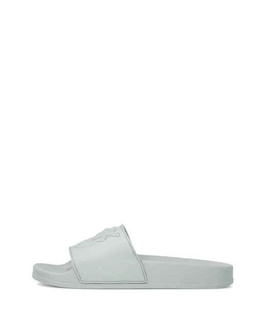 Pinko White Logo-Plaque Slides