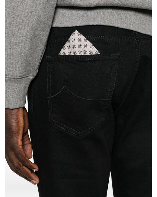 Jacob Cohen Black Five-Pocket Trousers for men