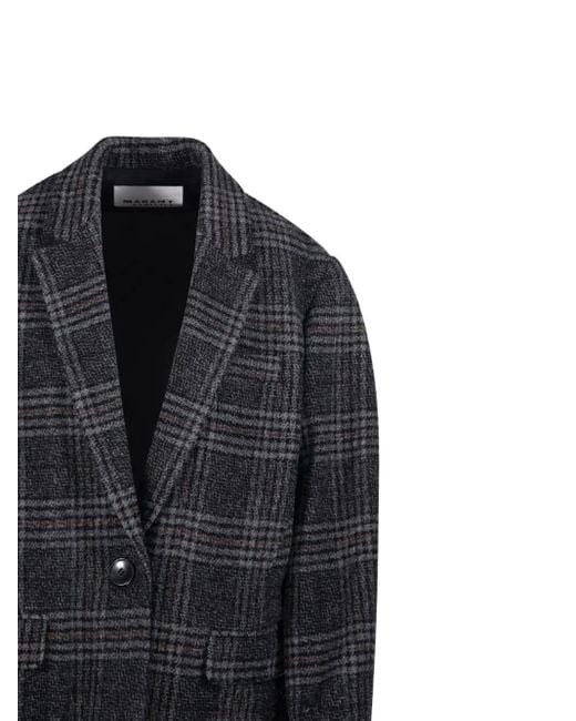 Isabel Marant チェック シングルジャケット Black