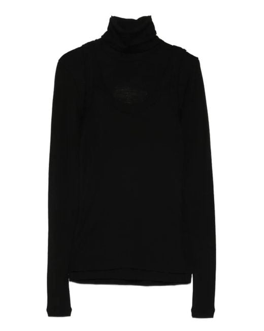 Pull À Col Roulé Rohe en coloris Black