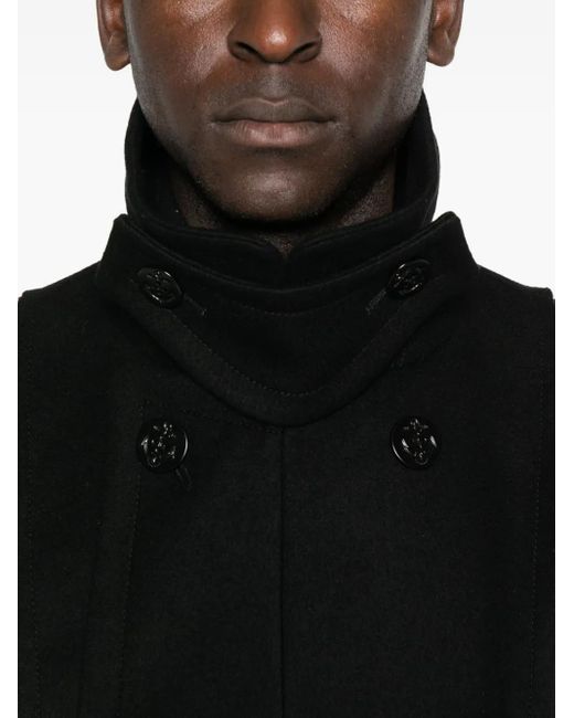Sacai Black Double-Breasted Wool Jacket for men