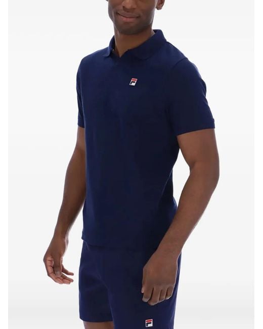 Fila Blue Tristiano Logo-Patch Short-Sleeve T-Shirt for men