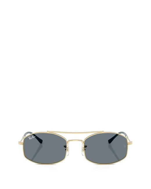 Ray-Ban Gray Square-Frame Sunglasses