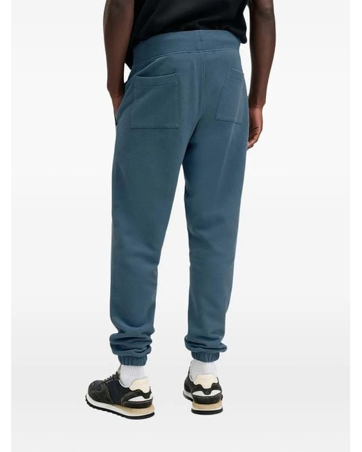 AllSaints Blue Raven Logo-Embroidered Track Pants for men