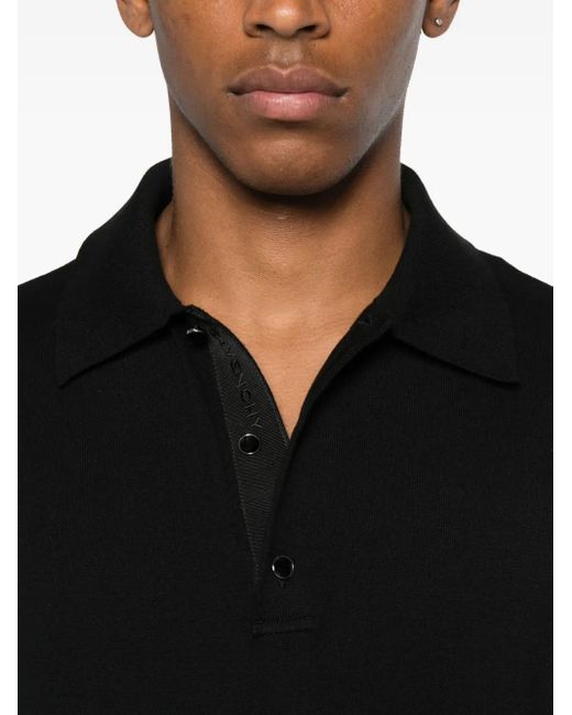 Givenchy Poloshirt Met Lange Mouwen in het Black voor heren