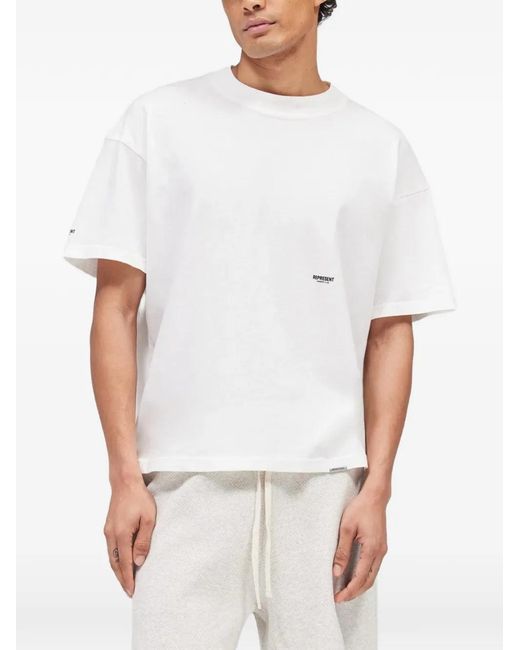 T-Shirt Micro Owners Club2 di Represent in White da Uomo