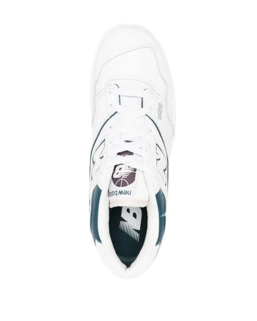 New Balance White 550 Panelled Leather Sneakers
