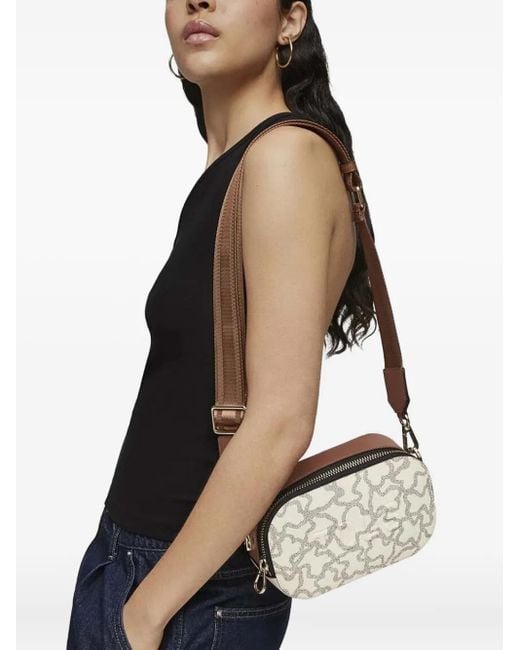 Tous White Reporter Kaos Icon Bear-Print Top-Handle Bag