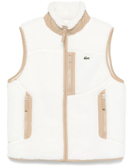 Lacoste Natural Sherpa Fleece Gilet for men