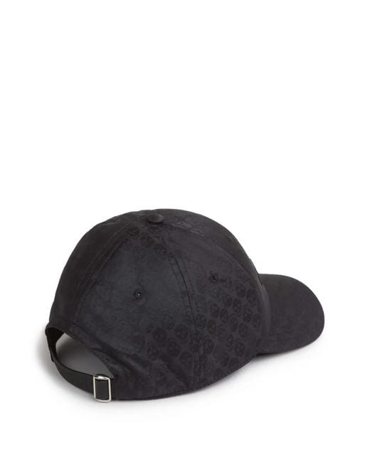 McQueen Black Patterned Cap Hat for men