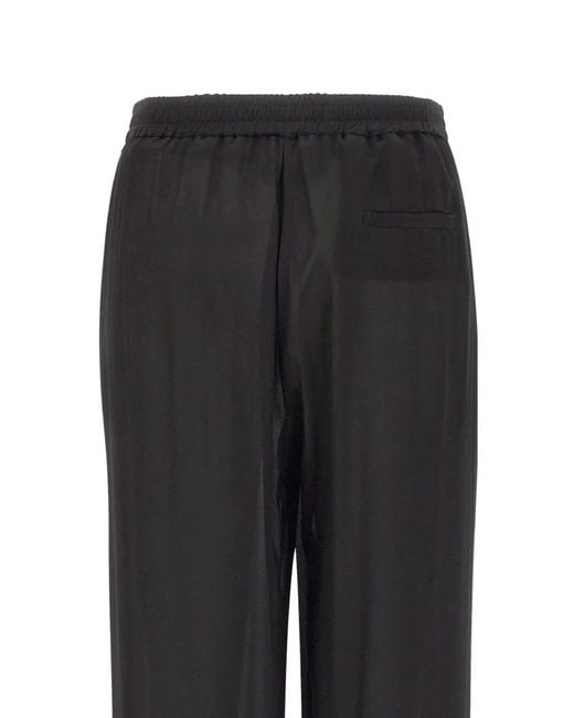 Kaos Black Icona Elasticated-Waist Palazzo Pants