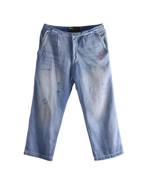 PALY Blue Distressed Trousers