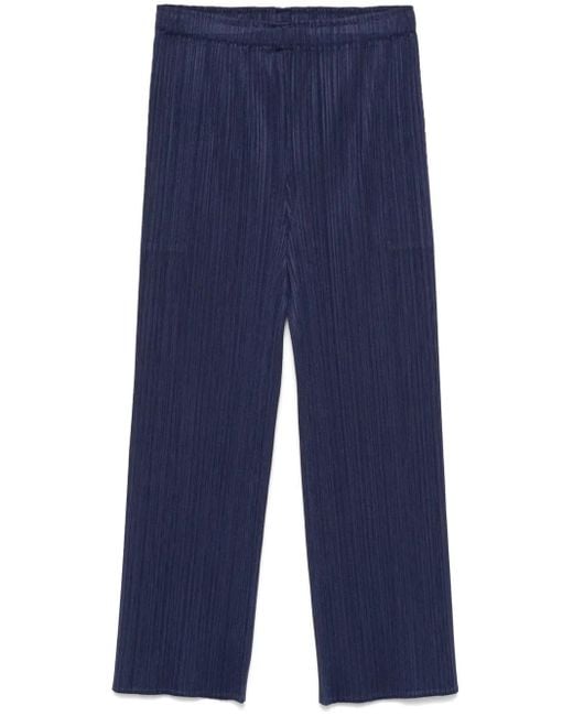 Pleats Please Issey Miyake Blue Monthly Colors: November Trousers