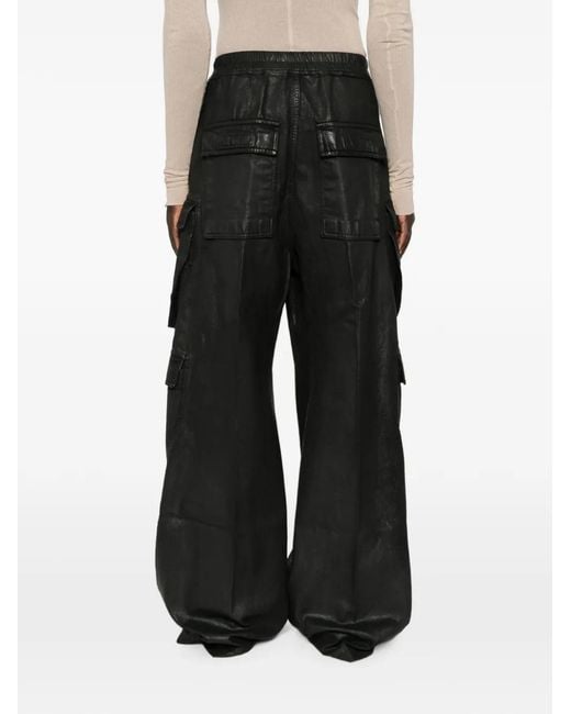 Rick Owens Gray Drawstring-Fastening Cargo Pants for men