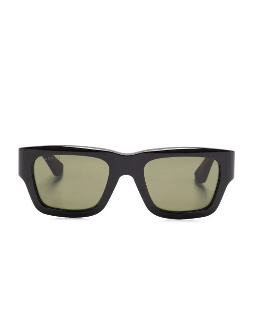 Gucci Brown Rectangle-Frame Sunglasses for men