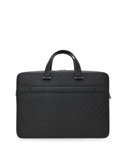 Ferragamo Black Monogram Briefcase for men
