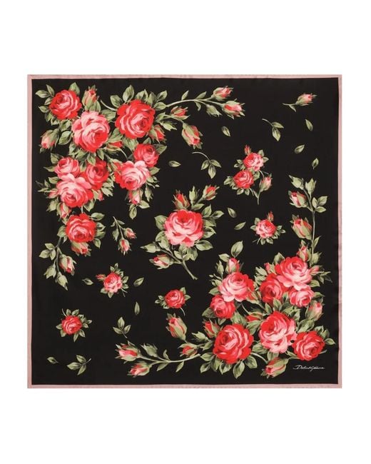 Dolce & Gabbana Red Foulard 70X70