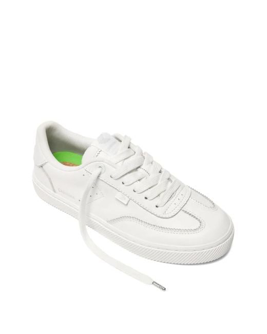 CARIUMA White Toca Lace-Up Leather Sneakers