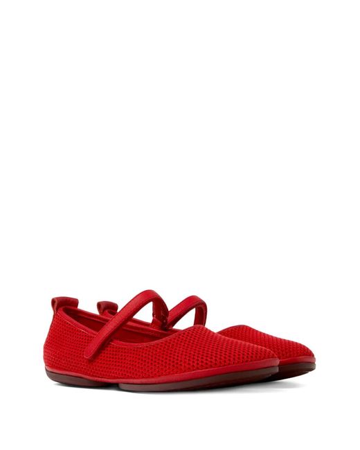 Camper Red Right Nina Strappy Ballet Flats